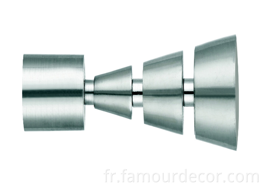 Conical head aluminum alloy curtain rod
